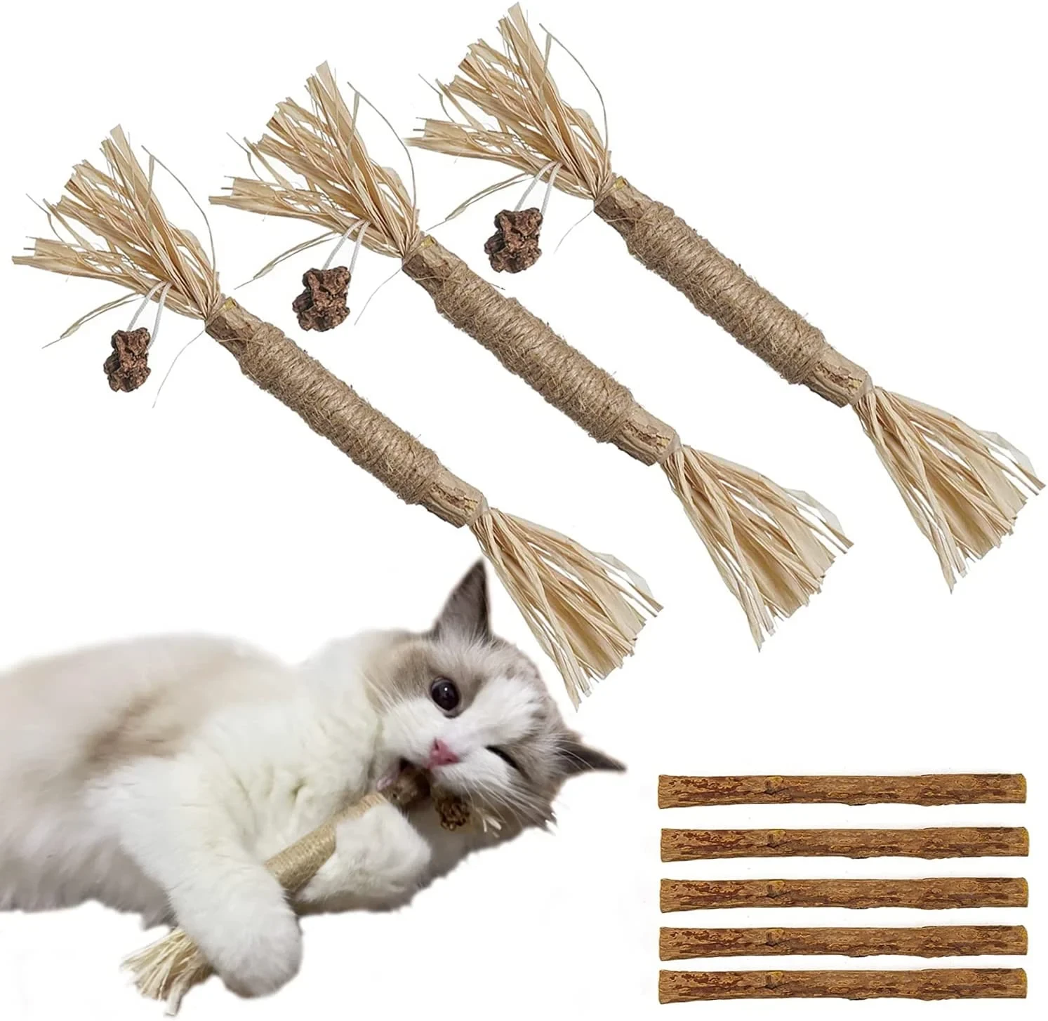 Cat playing with a durable toy