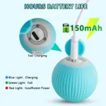 Smart Rolling Cat Ball – Interactive LED Toy for Indoor Cats