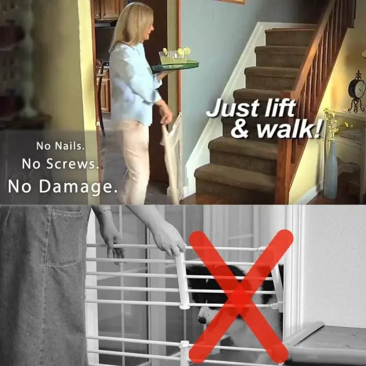 Adjustable dog safety gate