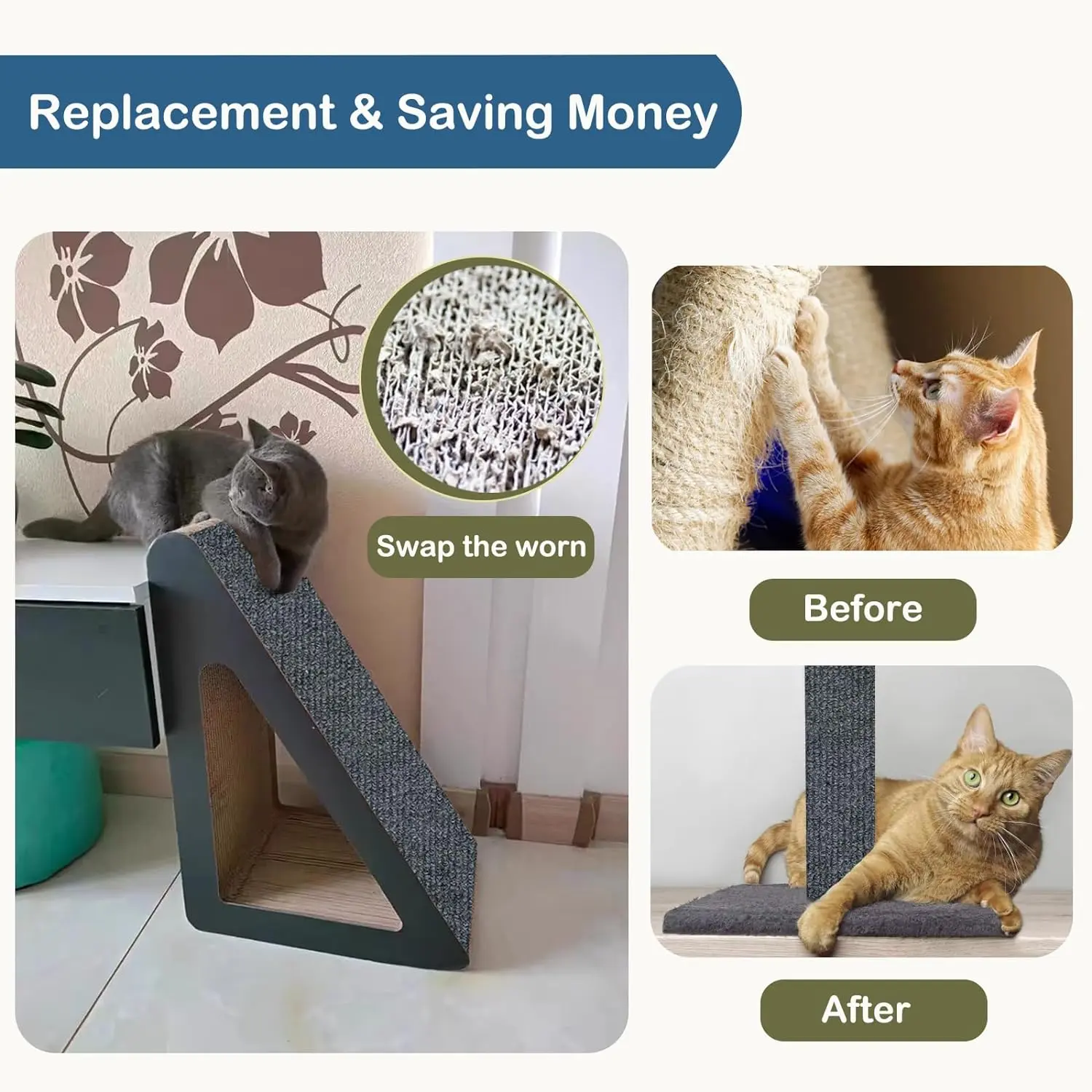 Customizable cat scratching mat